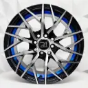 RIN 15X7 4-100/114.3 R1 SPORT 1049 BLACK MF+BLUE UNDERCUT ET30 CB73.1 