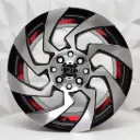 RIN 14X7 4-100/114.3 R1 SPORT RGW9947 MACHINE BLACK+RED UNDERCUT ET5 CB73.1 