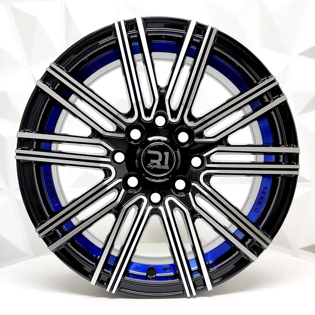 RIN 14X6 4-100/114.3 R1 SPORT RGW8819 MACHINE BLACK+BLUE UNDERCUT ET35 CB73.1 