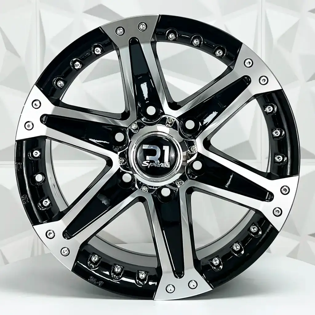 RIN 16X8 5-114.3 R1 SPORT 961 MACHINE BLACK ET0 CB83