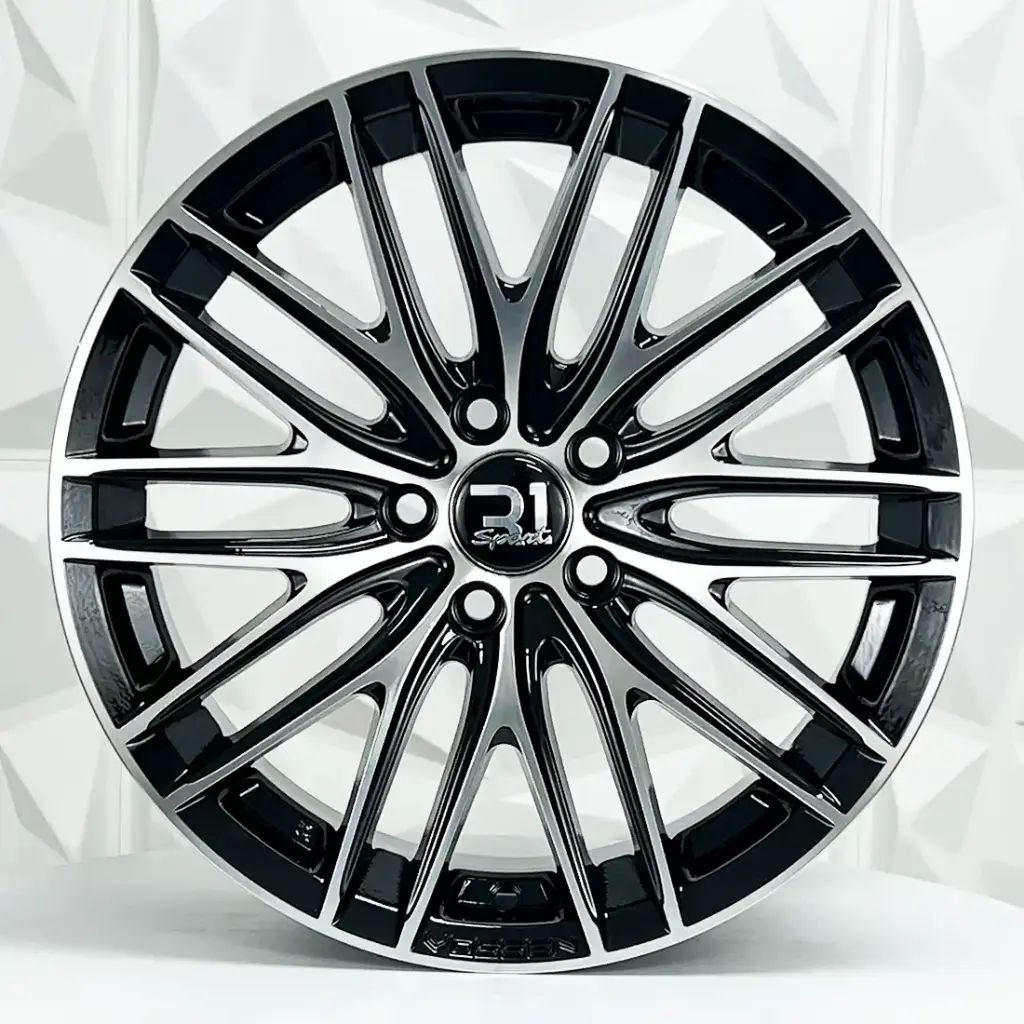RIN 16X7 5-100 R1 SPORT 615 BLACK MACHINE FACE ET35 CB73.1
