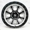 RIN 15X10 6-139.7 R1 SPORT X015 MATE BLACK MACHINE FACE ET-44 CB108